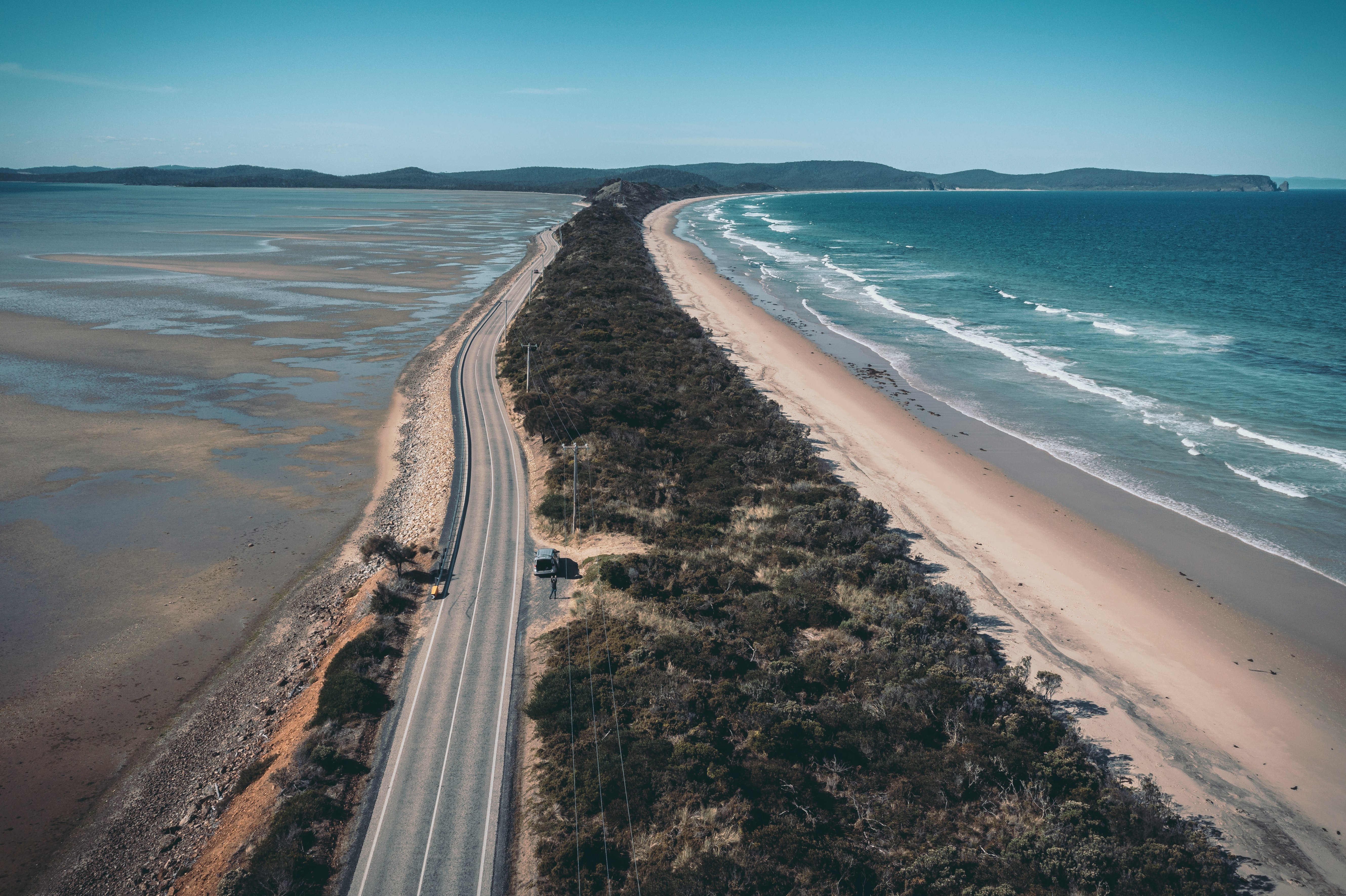 aerial view of beach during daytime